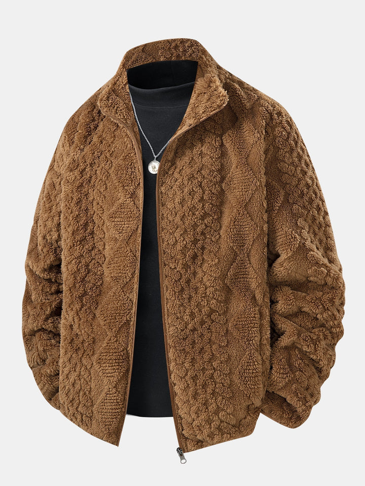 Levi – Pánská žakárová teddy bunda