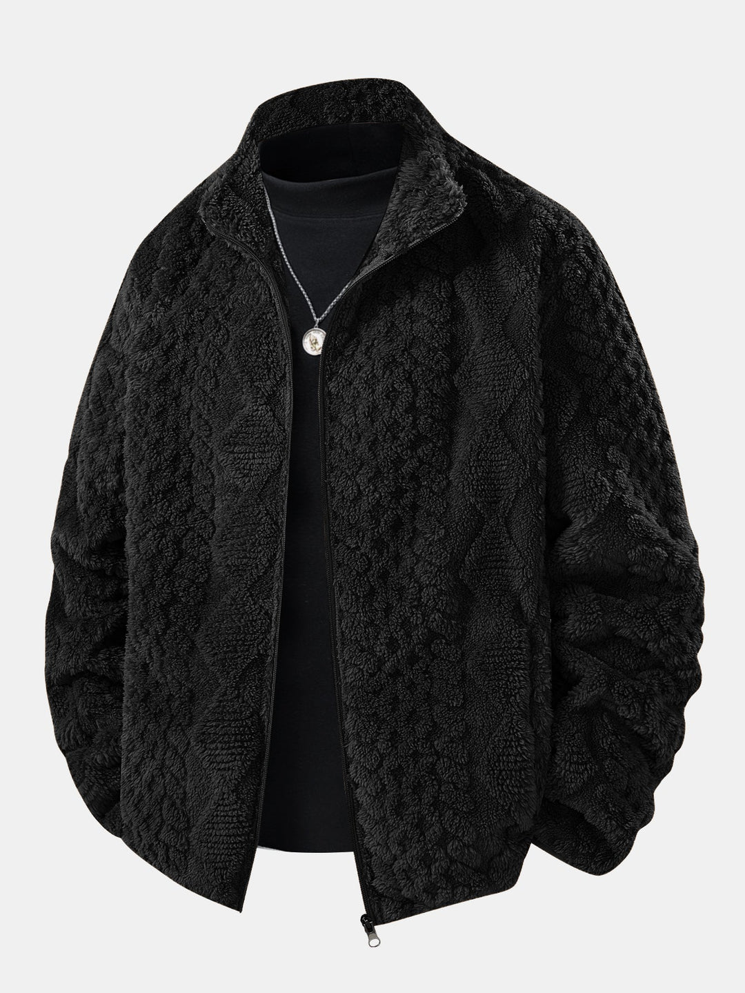 Levi – Pánská žakárová teddy bunda