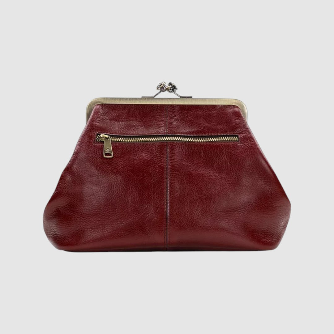 Leontýna - Kožená taška s retro zapínáním