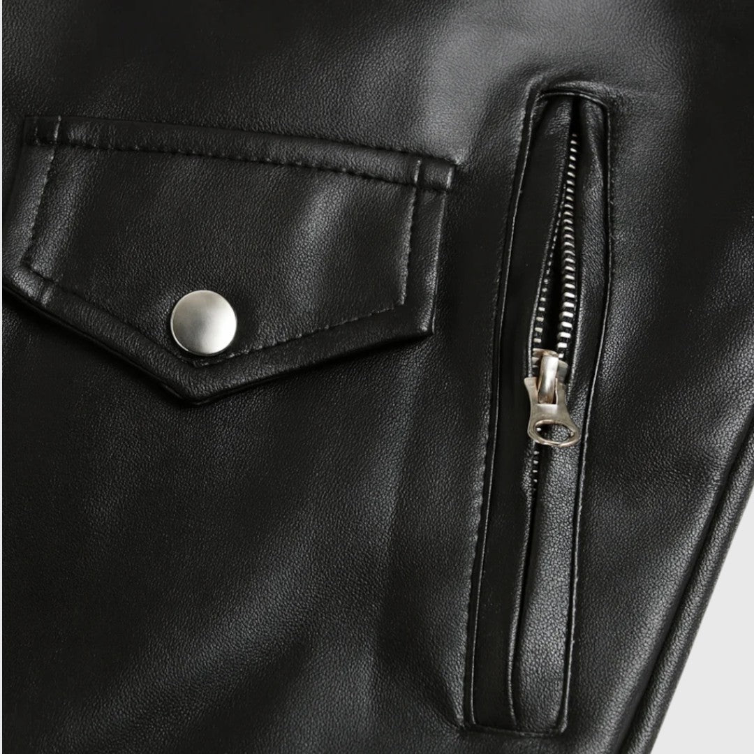 Ray | Klasická kožená motorkářská bunda