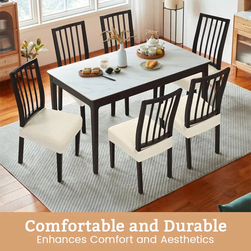 🪑 KUP 2, ZÍSKEJTE 2 ZDARMA! ✨ Vodotěsný potah na židli - žakár s diamantovým vzorem, elastický a snadno se čistí 🏨