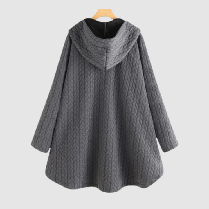 Zuzana - Prošívaný kabát s kapucí a knoflíky
