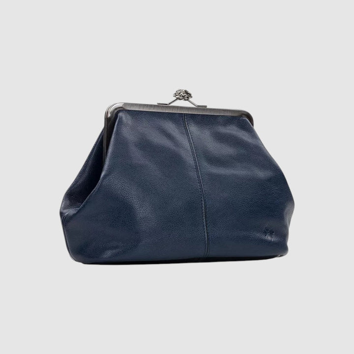 Leontýna - Kožená taška s retro zapínáním