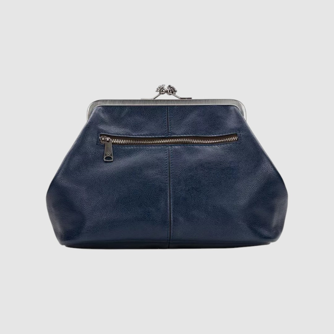 Leontýna - Kožená taška s retro zapínáním