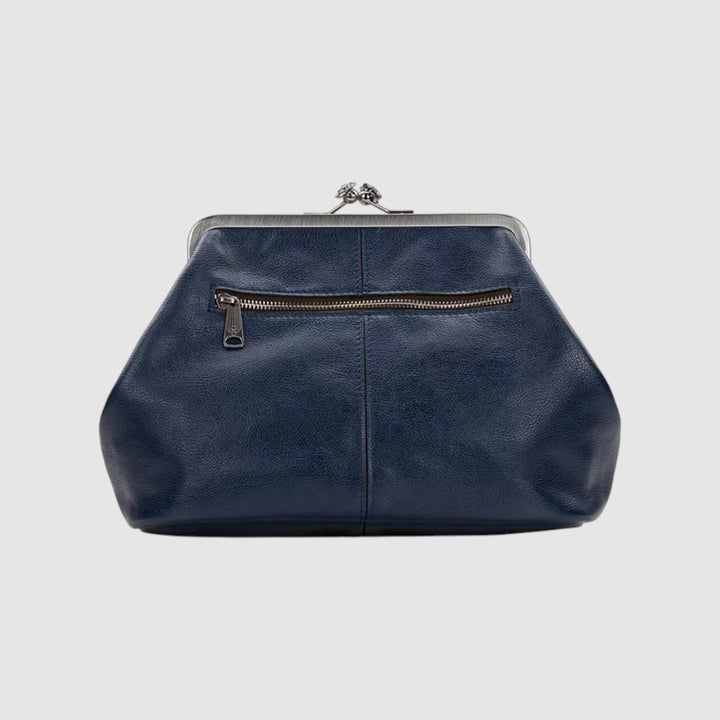 Leontýna - Kožená taška s retro zapínáním