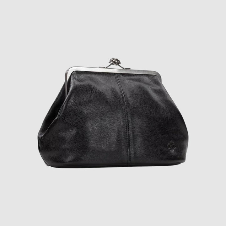 Leontýna - Kožená taška s retro zapínáním