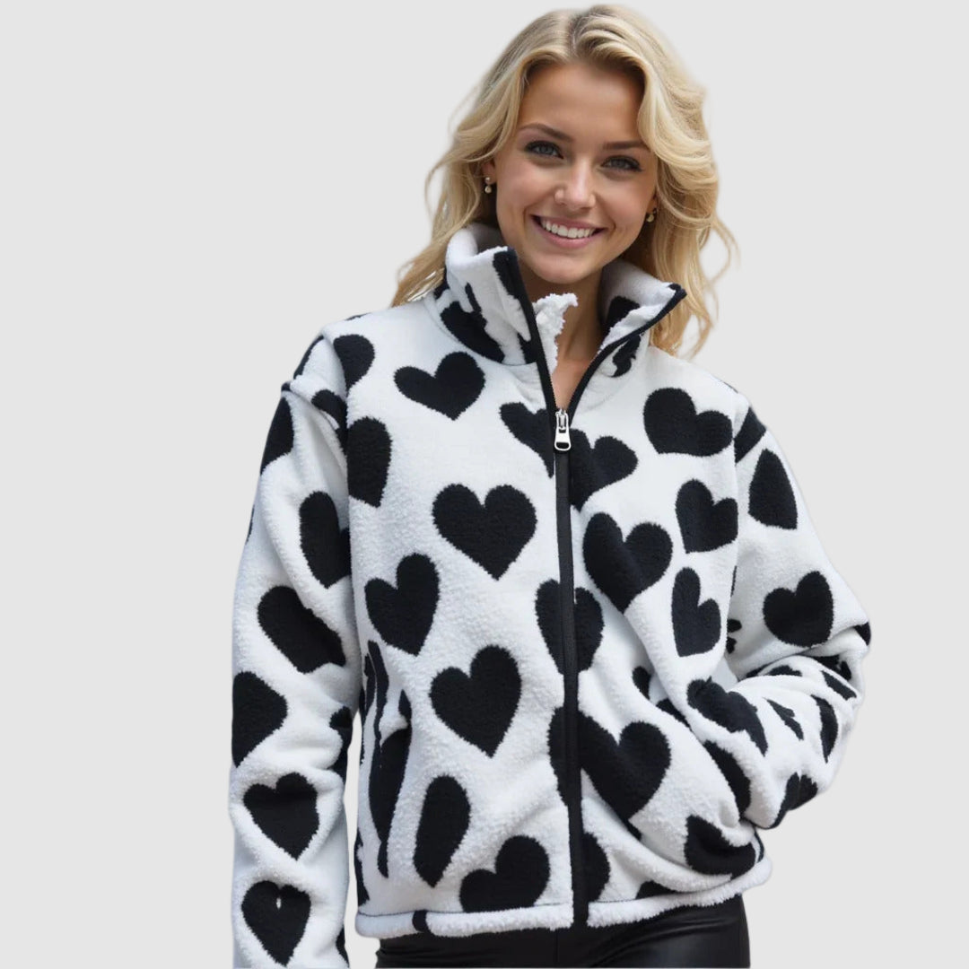 Adriana - Reverzibilní měkká srdíčková bunda