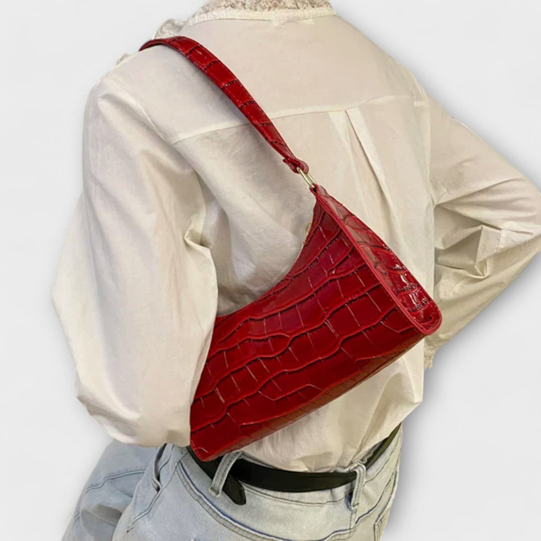 Valerie | Lesklá kožená taška přes rameno