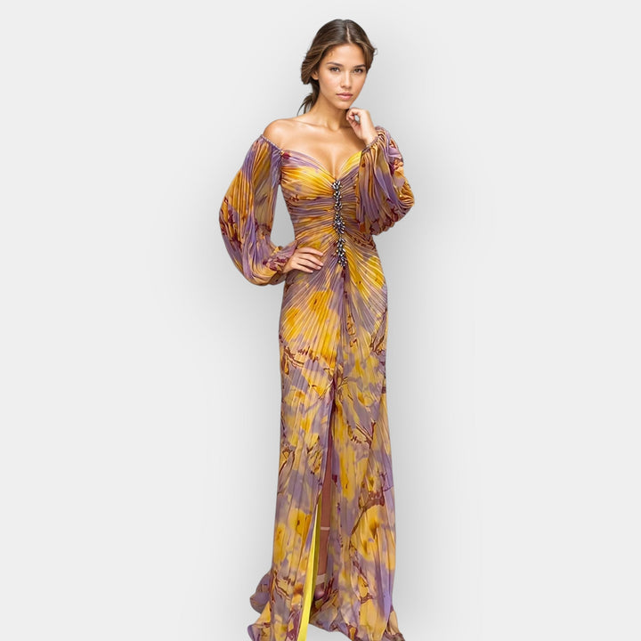 Vzdušné šaty s rozparkem