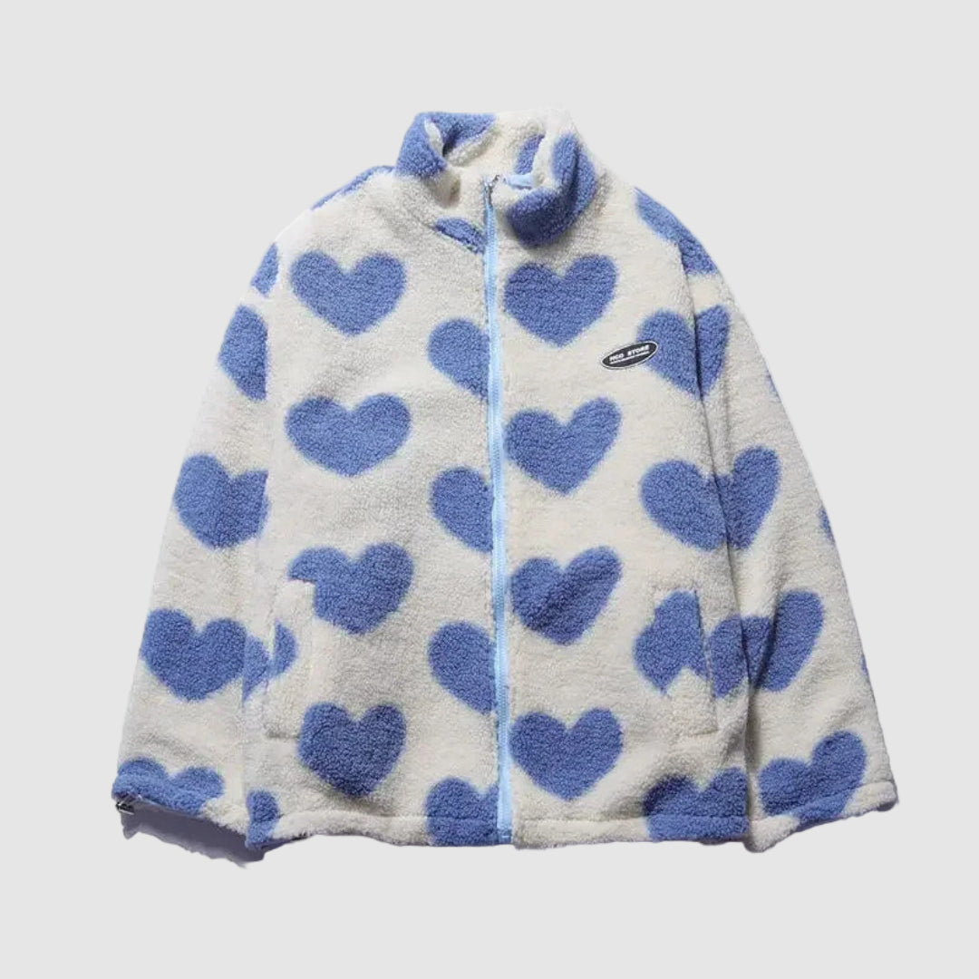 Adriana - Reverzibilní měkká srdíčková bunda