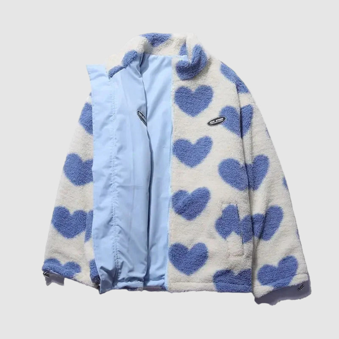 Adriana - Reverzibilní měkká srdíčková bunda