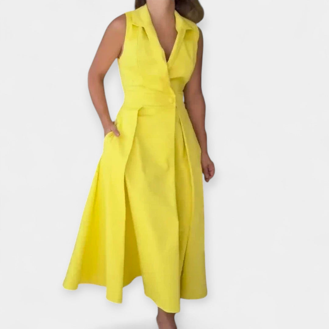 Midi šaty s límečkem