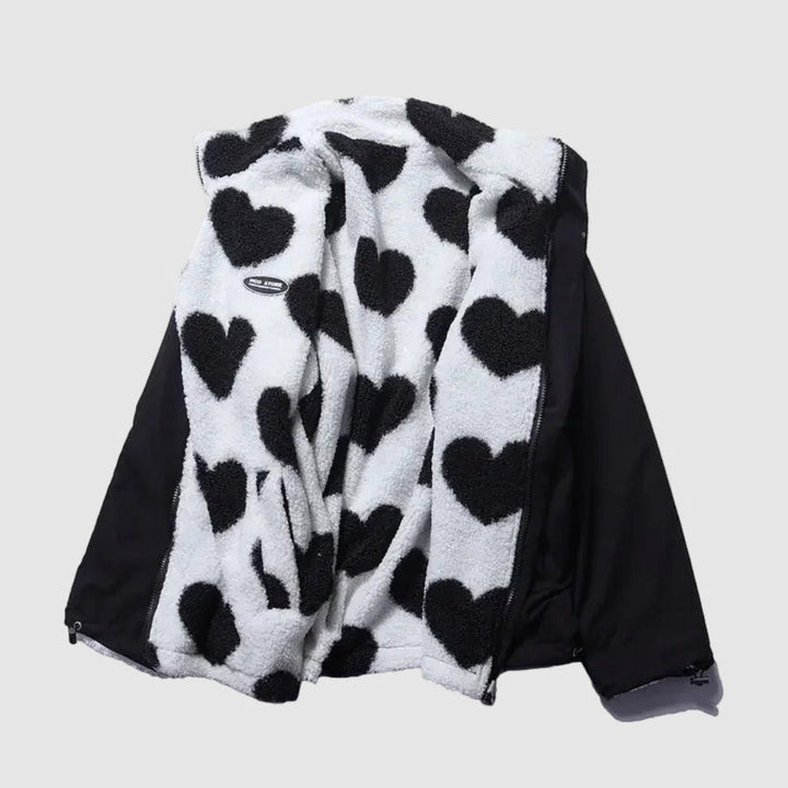 Adriana - Reverzibilní měkká srdíčková bunda