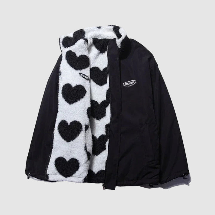 Adriana - Reverzibilní měkká srdíčková bunda