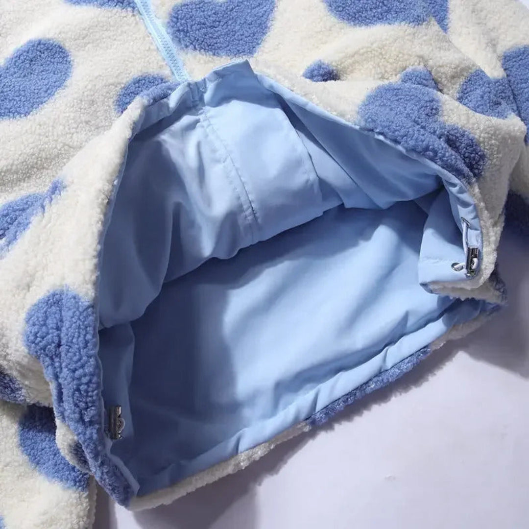 Adriana - Reverzibilní měkká srdíčková bunda