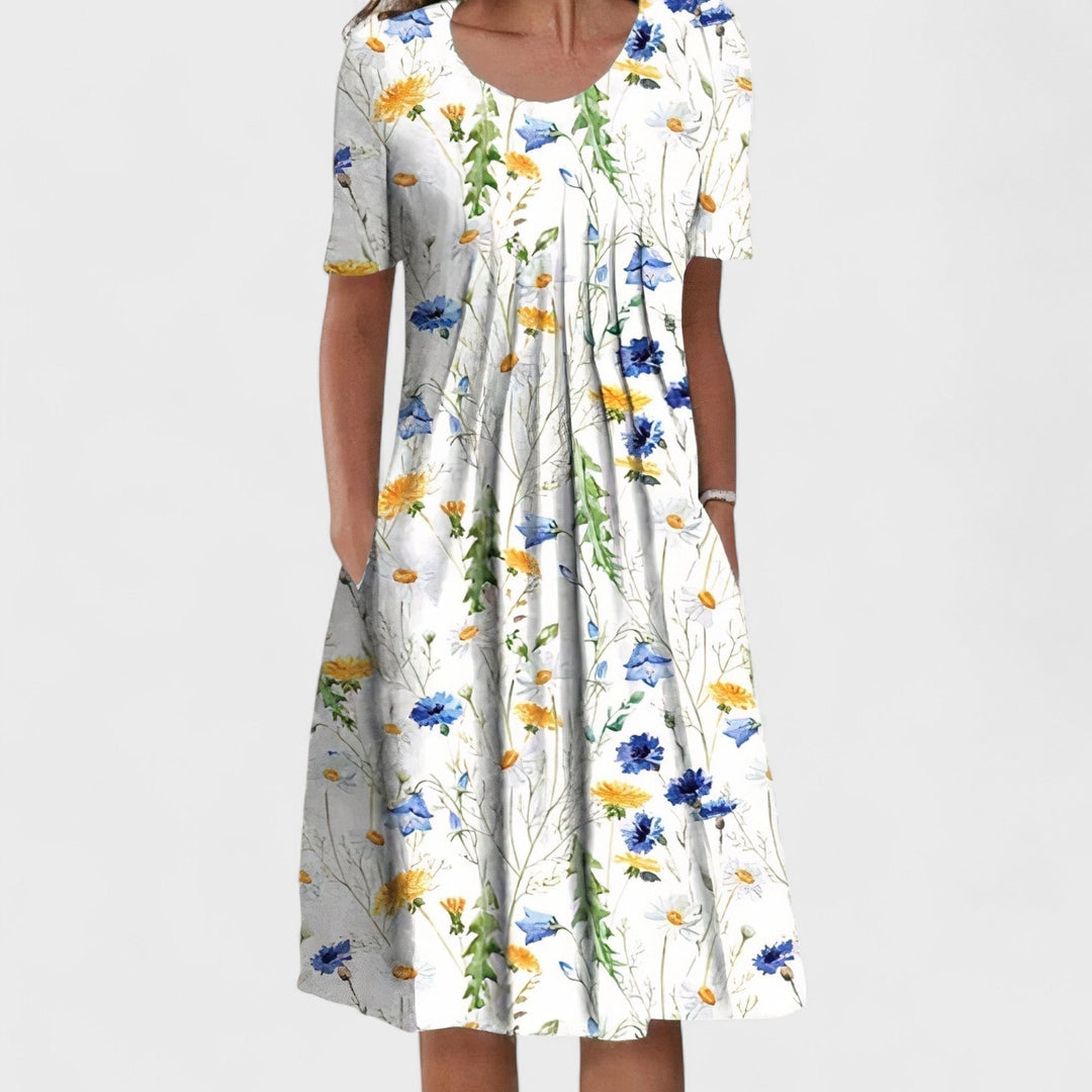 Květa - Elegantní Midi Šaty