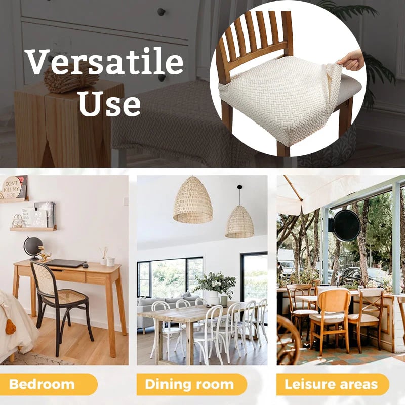 🪑 KUP 2, ZÍSKEJTE 2 ZDARMA! ✨ Vodotěsný potah na židli - žakár s diamantovým vzorem, elastický a snadno se čistí 🏨