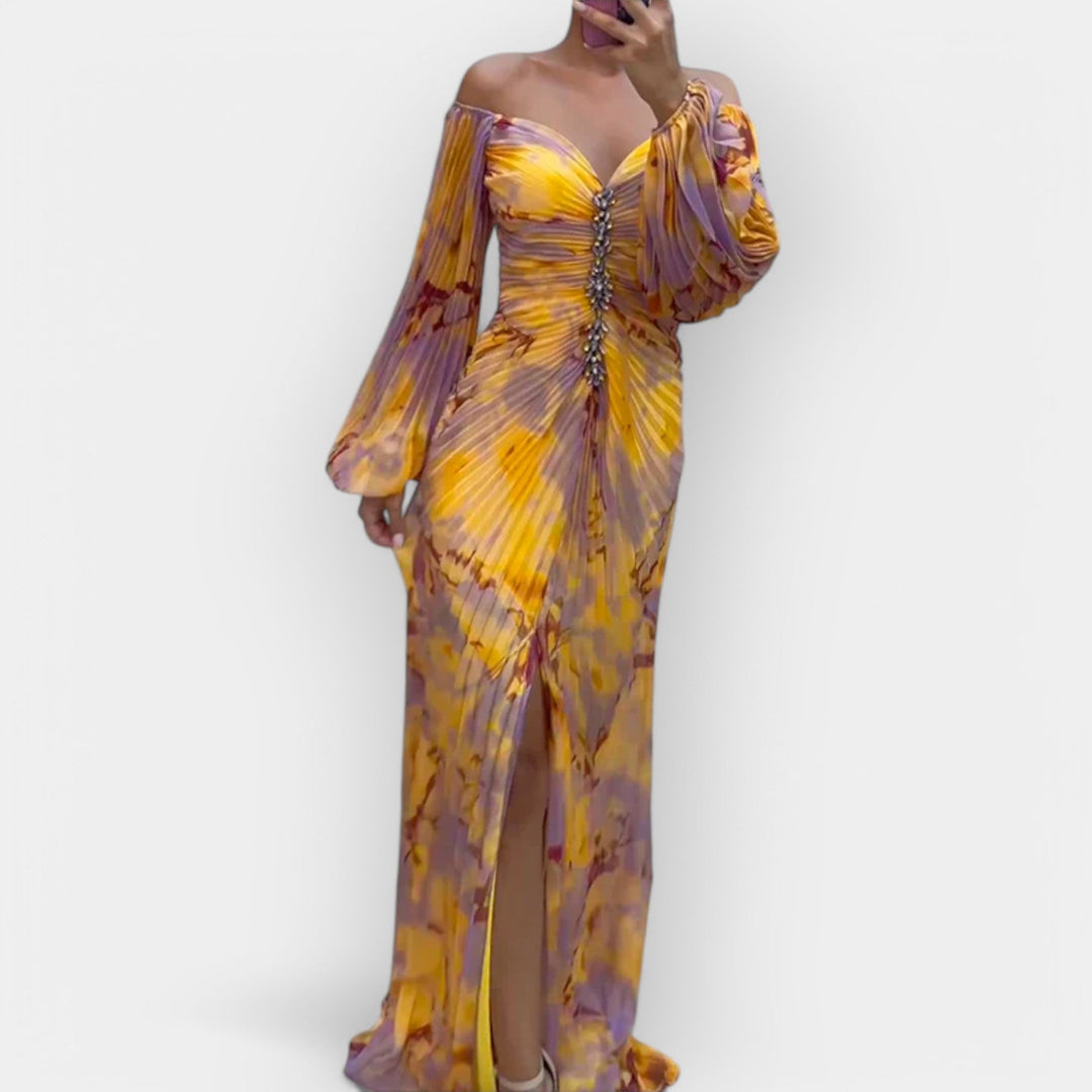 Vzdušné šaty s rozparkem